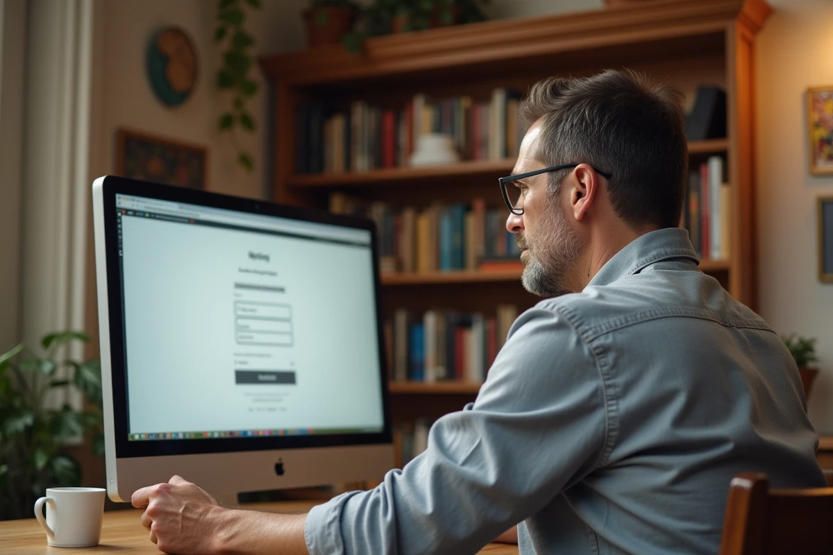 Enseignant consultant les réglages de sécurité de son compte webmail académique depuis son domicile